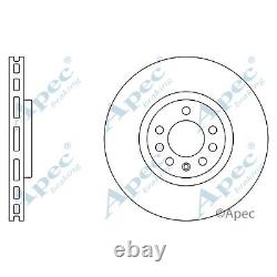 2x Brake Discs Vented For Opel Vectra C 3.0 V6 CDTi Apec Red Front 90008029