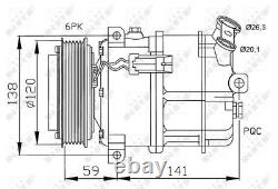 Air Con Compressor for Vauxhall Vectra CDTi Y30DT 3.0 (06/03-08/05) Genuine NRF