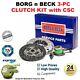 Borg N Beck 3pc Clutch Kit With Csc For Vauxhall Vectra 1.9 Cdti 2002-2008