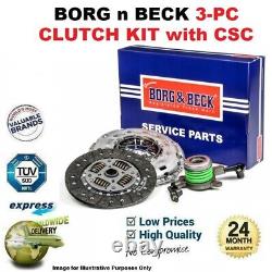 BORG n BECK 3PC CLUTCH KIT with CSC for VAUXHALL VECTRA 1.9 CDTI 2004-2008