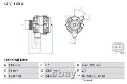 BOSCH Alternator for Vauxhall Vectra CDTi Z19DTH 1.9 (04/2004-04/2008) Genuine