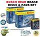 Bosch Rear Axle Brake Discs + Pads Set For Vauxhall Vectra 3.0 V6 Cdti 2003-2005
