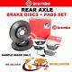 Brembo Rear Axle Brake Discs + Pads Set For Vauxhall Vectra 3.0 Cdti 2005-2008