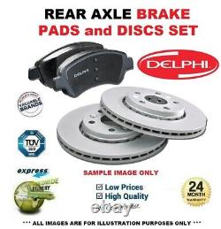 Delphi Rear Axle BRAKE DISCS + PADS for VAUXHALL VECTRA 1.9 CDTI 16V 2004-2008