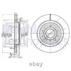 Delphi Rear Axle BRAKE DISCS + PADS for VAUXHALL VECTRA 1.9 CDTI 16V 2004-2008