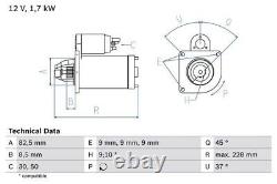 For Vauxhall/Opel Zafira MK3 2.0 CDTi 2011-2018 Bosch 2566 Starter Motor