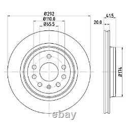 For Vauxhall Vectra MK3 3.0 CDTi Mintex 5 Stud Rear Vented Brake Discs & Pad Kit