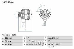 Genuine BOSCH Alternator for Vauxhall Vectra CDTi Z19DTH 1.9 (04/2004-08/2008)