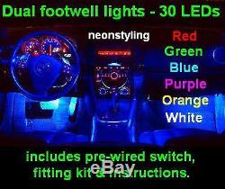 LED Interior Footwell neon Lights Vauxhall Vectra SRi cdti VXR B C SXI GSi V6