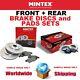 Mintex Front + Rear Brake Discs + Pads For Vauxhall Vectra 1.9 Cdti 2002-2008