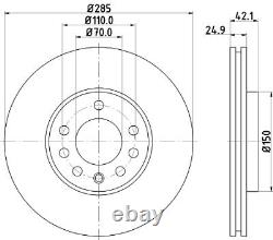 MINTEX Front Axle BRAKE DISCS + PADS SET for VAUXHALL VECTRA 1.9 CDTI 2002-2008