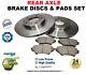 Rear Axle Brake Discs And Pads Set For Vauxhall Vectra Mk Ii 1.9 Cdti 2004-2008