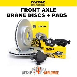 TEXTAR Front Axle BRAKE DISCS + PADS for VAUXHALL VECTRA 3.0 V6 CDTI 2003-2005