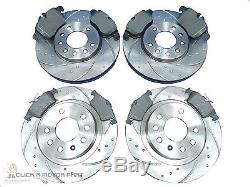 VAUXHALL VECTRA C 1.9 CDTi FRONT & REAR DIMPLED GROOVED BRAKE DISCS MINTEX PADS