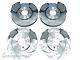 Vauxhall Vectra C 1.9 Cdti Front & Rear Dimpled Grooved Brake Discs Mintex Pads