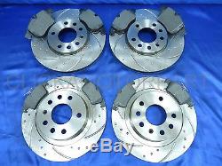 Vauxhall Vectra C Sri Cdti 150 Front And Rear Dimpled Grooved Brake Discs & Pads