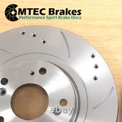 Vauxhall Vectra 3.0 V6 CDTi 03-05 Rear Brake Discs & Pads MTEC Drilled Grooved