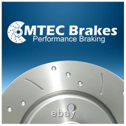 Vauxhall Vectra 3.0 V6 CDTi 04-05 Rear Brake Discs Gold Drilled Grooved